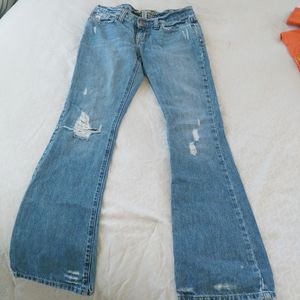 Abercrombie and Fitch distressed jeans 00S flare